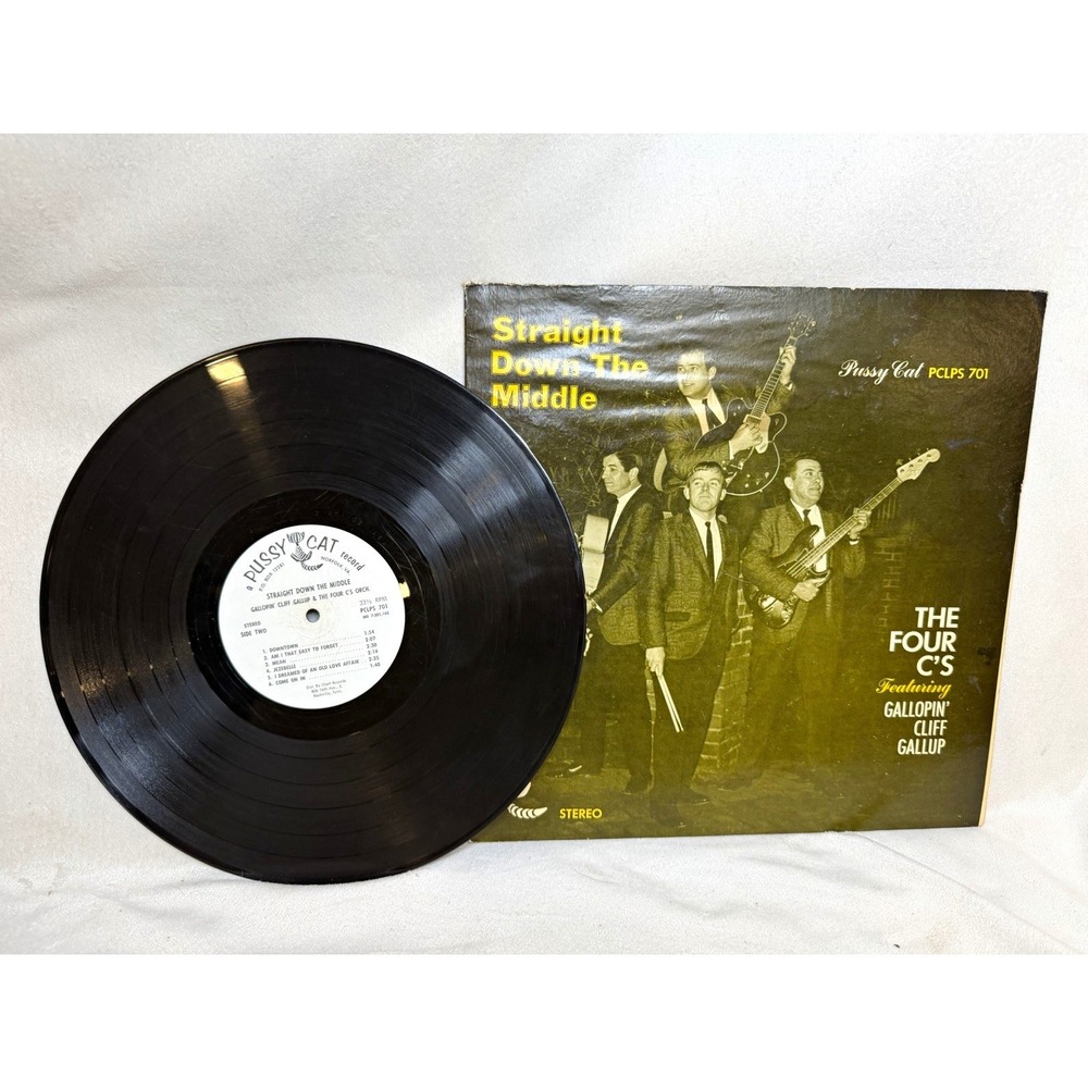 The Four C's Straight Down The Middle Cat PCLPS 701 LP Vinyl 12" 33 RPM